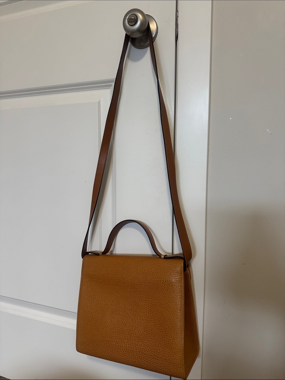 Vintage Dior Pebbled Leather Crossbody in Cognac with Gold Hardware - Picture 2 of 4